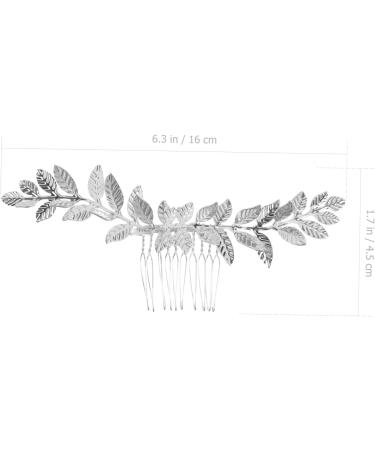 Angoily Bridal Comb for Wedding Silver Leaf Hair Comb Wedding Hair Clip Goddess Headpiece Wedding Hair Comb Silver Retro Hair Combs Bridal Hair Clip Bride Manual Hair Accessories - Buy Online on GoSupps.com