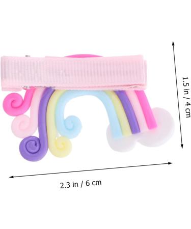 minkissy Accessories Children's Rainbow Hair Clips rainbow hair accessories Kids hair clip kids easter Gair clip lollipop hair clip bunny hairpin sponge flower hair girl - Buy Online on GoSupps.com