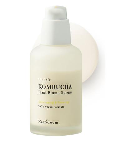 Herbloom Organic Kombucha Biome Serum - Deep Moisturizing and Hydrating Serum Ceramide and Triple Hyaluronic Acid Non Sticky Korean Essence Vegan - 1.69 fl.oz.
