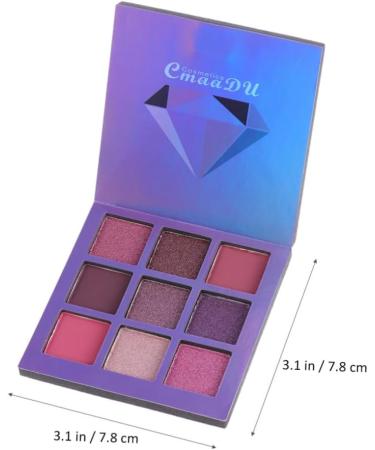POPETPOP 2pcs 9 Matte Eyeshadow Shimmer Eyeshadow Women Eye Shadow Eyeshadow Palette Powder Eye Shadow Flash 1 count (Pack of 1) Purplex2pcs - Buy Online on GoSupps.com