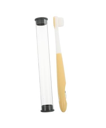 Frcolor 1stk Panda toothbrush for children Handing tools manual toothbrush for children Children's hand toothbrush silicone brush contoured bristle care travel toddler pp full mouth adjust 1 piece (1 Pack) yellow
