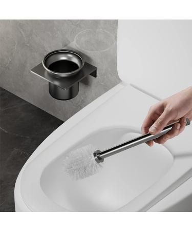 Metal Rust-Resistant Toilet Bowl Brush Modern and Compact Toilet Cleaner Brush Long Handle and Strong Bristles for Bathroom Cleaning - Buy Online on GoSupps.com