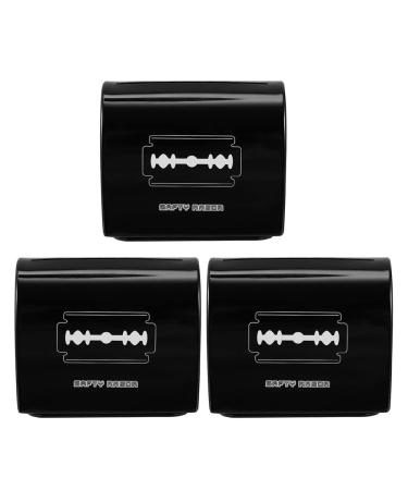 Fomiyes 3st blade storage box storage bench for razor mini portable razor blades storage box blade box for razor trimmer trimmer barbershop-collar case metal