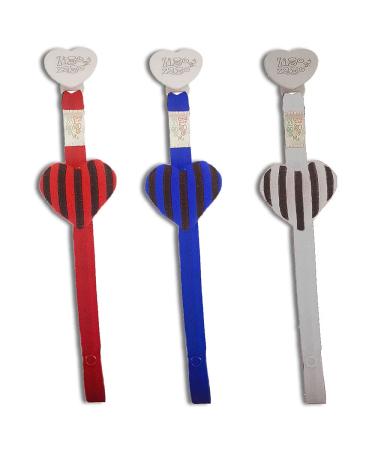 Zigozago Pacifier Chain | Black & White Striped Heart | Safe & Stylish Baby Accessory - Buy Online on GoSupps.com