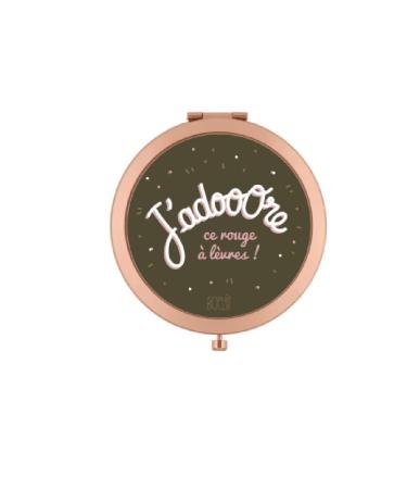 DLP Laurence Pocket Mirror "J'adooore" Metal Diameter 7 cm