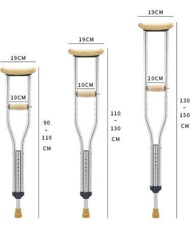 Pair of Lightweight Aluminium Underarm Axilla Crutches Elbow Forearm Adjustable Walking Stick Innovate - Buy Online on GoSupps.com