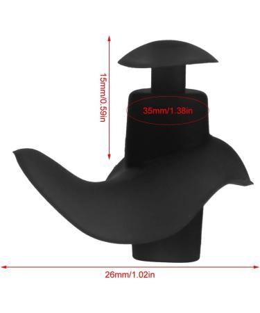 Keenso Silicone Earplugs - Waterproof Low-Noise Earplugs for Swimming Sleeping & Studying - Soft & Comfortable (Black) | International Shipping Available - Buy Online on GoSupps.com