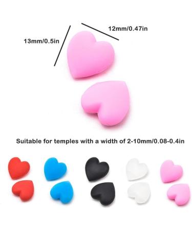 Shop Iuyqy Heart-Shaped Glasses Ear Grips - 5 Pairs Anti-Slip Lace Sleeve Holders for Sunglasses & Reading Glasses - Comfort & Style! - Buy Online on GoSupps.com