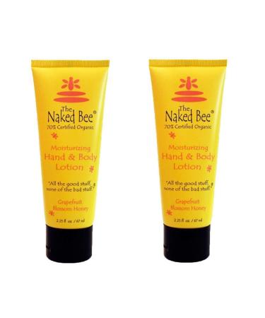 The Naked Bee Moisturizing Hand & Body Lotion 2.25 oz (2 Pack) (Grapefruit Honey)