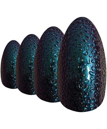 Bling Art Almond False Nails Fake Stiletto Water Green Purple 24 Long Tips - Buy Online on GoSupps.com