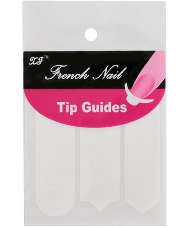 10Pcs Nail Art Designs French Chevron & Teardrop Nail Tip Guides Stickers - Buy Online on GoSupps.com