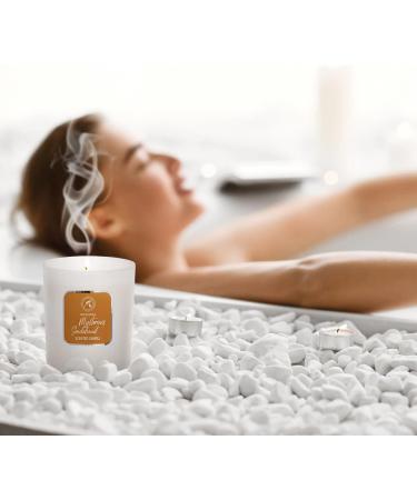 Mysterious Sandalwood Scented Candle | Aromatherapy Soy Wax Candle | 45 Hours Burn Time | Gift-Ready Glass Candle for Home Fragrance - Buy Online on GoSupps.com