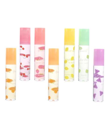 DOITOOL 7pcs Fruit Lip Balm Hydrating Lipstick Hydrating Lip Stain Lip Care Products Lipglosses Nip Tint Fruit Lip Gloss Transparent Lipstick Liquid Cosmetic Protector Women's Plastic