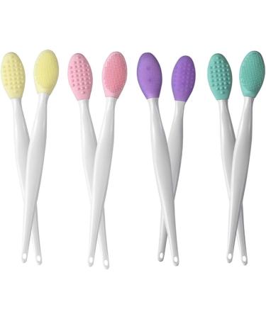 Silicone Lip Brush & Double-Sided Nose Scrubber - 2PCS Soft Blackhead Cleaner for Flawless Skin - Buy Online on GoSupps.com