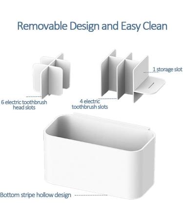 Stone Banks Multifunctional Toothbrush Holder - 11 Compartment Wall Assembly for Electric & Children's Toothbrushes | Stylish Bathroom Storage Solution - Buy Online on GoSupps.com