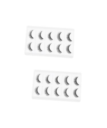 Beaupretty 10 Pairs Short False Eyelashes Makeup Eyelash Handmade Eyelashes Fake Lashes Eyelashes Extension 3d Fake Eyelashes 3d Eyelashes Artificial Fiber 6d Curly Extend