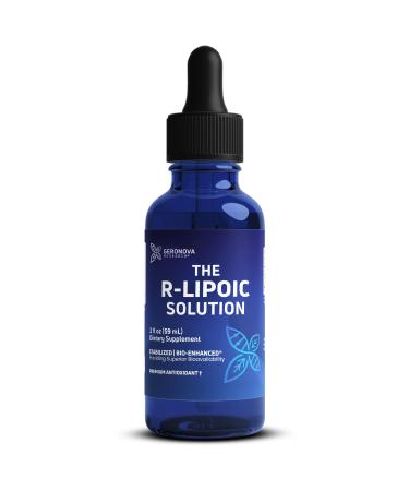 Geronova Research The R-Lipoic Solution, 2 fl oz Potassium-Stabilized R-Lipoic Acid Liquid for Healthy Aging, Supports Nerve Health, and Cellular Balance Fast-Absorbing 3-Ingredient RLA Drops