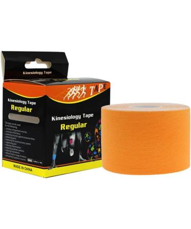 Sports Adhesive Tape Therapeutic Care Bandage Breathable 5CM*5M Kinesiology for Muscle Joints Physical Therapy Tape Elastic Knee Protector Intramuscular Effect Patch 2 Rolls orange - Buy Online on GoSupps.com
