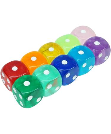 100pcs 16mm Rounded Translucent Game Dice Set with Blue Bag - Perfect for Yahtzee, Tenzi, Farkle, DND, MTG, RPG - Ideal for Math Teaching - Buy Online on GoSupps.com