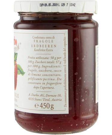 Darbo Confetura Natural Fragole Jam Strawberry Jam 450g + 1x 330ml Box of Peach Yoga Iced Tea - Buy Online on GoSupps.com