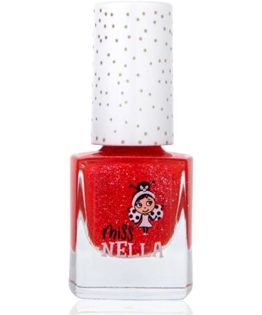Miss Nella Croco Dazzle Safe Red Glitter Nail Polish for Kids - Non-Toxic, Odour Free & Easy Peel Off Formula - Buy Online on GoSupps.com