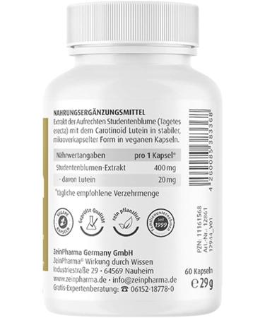 Lutein 20 mg Micro-Encapsulated Capsules - Premium Eye Health Supplement | International Shipping - Buy Online on GoSupps.com