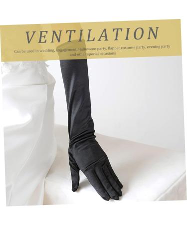 Beavorty 6 Pairs long gloves women costume bridal dance gloves elbow length gloves decorative gloves satin finger gloves mittens opera performance gloves spandex portable Miss clothing - Buy Online on GoSupps.com
