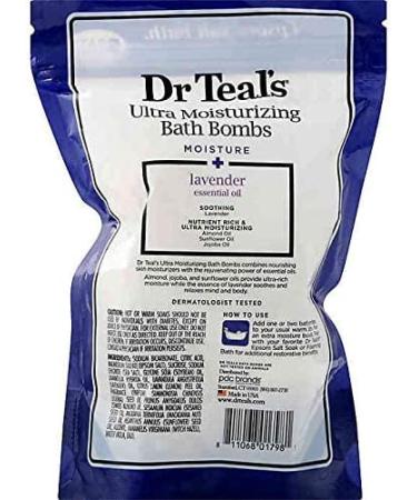 Ultra Moisturizing Lavender Bath Bombs - Repair Damaged Skin - 5 Count Pack - Buy Online on GoSupps.com