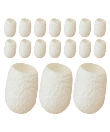 TOPBATHY Boules Nettoyantes Naturelles en Soie 20 Pi ces Exfoliantes Douces Visage et Corps pour Peau Sensible Soin Visage Quotidien Texture Fibreuse Ergonomique