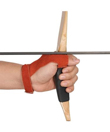 TOPARCHERY 2 Finger Leather Arrow Gloves for Right Left Hand - Hunting Shooting Target Recurve Horse Bow - Buy Online on GoSupps.com
