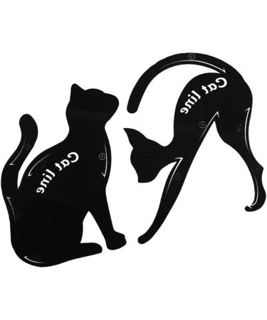 Angoily 2pcs Cat Eye Stencil Eyeliner Stencil Eyeshadow Stencil Template Model Card - Buy Online on GoSupps.com