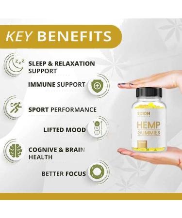 Scion Organics Hemp Gummies - Improve Joint Health - Natural Raspberry Flavor-Chewable Vitamins for Adults-30 Gummies-2 Pack - Buy Online on GoSupps.com