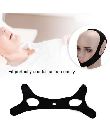 Adults Soft Snore Chin Strap - Triangular Mesh Cloth Snoring Belt (Black) - Buy Online on GoSupps.com