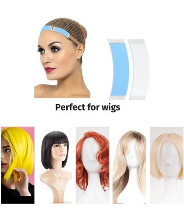 Fzzuzdlap 36 Piece Wigs Lace Tape Double Side Hair Blue Light Weight PU Waterproof Super Styling Hair Extension Piece - Buy Online on GoSupps.com