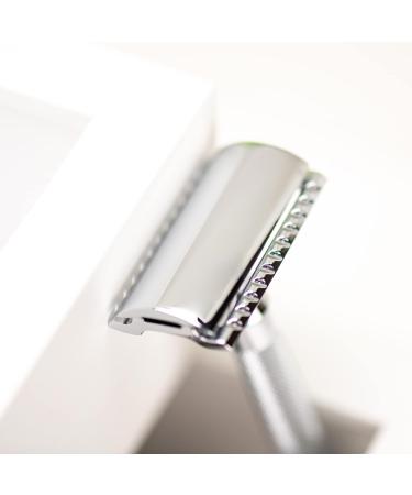 Mercury Razor Hobel 23004 | Classic Chrome Three-Part Razor | Closed Comb for Wet Shaving | Durable Zinc & Brass | Made in Germany - Buy Online on GoSupps.com