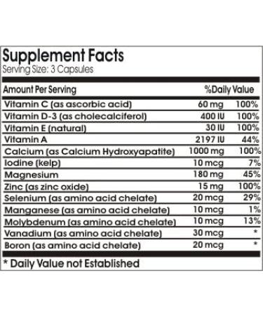 Naturetition Bone Formula with Hydroxyapatite - 100 Capsules | No Additives - Buy Online on GoSupps.com