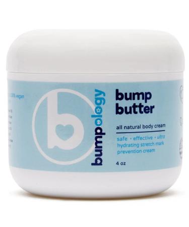 Bumpology Bump Butter Stretch Mark Moisturize Cream | 2-in-1 All Natural Belly Cream for Pregnancy | Made in USA | Hydrating Stretchmark Body Cream Cocoa Butter Lotion | Pregnancy Skin (4 Ounce (Pack of 1))