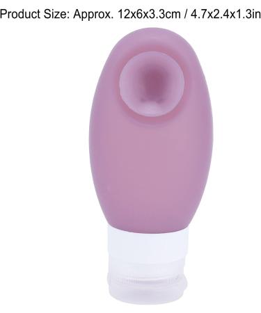 TOPINCN Travel Bottle Innovative Travel Bottle with Suction Cup Portable Silicone Cosmetic Storage Bottle for Outdoor 12x6x3.3cm (Purple) - Buy Online on GoSupps.com