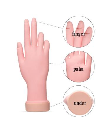 AORAEM Flexible Practice Mannequin Hand for Nail Art Training and Manicure Practice - Buy Online on GoSupps.com