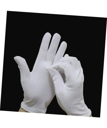 FOYTOKI 12 Pairs Moisturizing Gloves Work Gloves White Cotton Gloves for Dry Hands White Gloves White Cotton Gloves for Adult Work Cotton Gloves White Cotton Gloves for Men Working Gloves - Buy Online on GoSupps.com