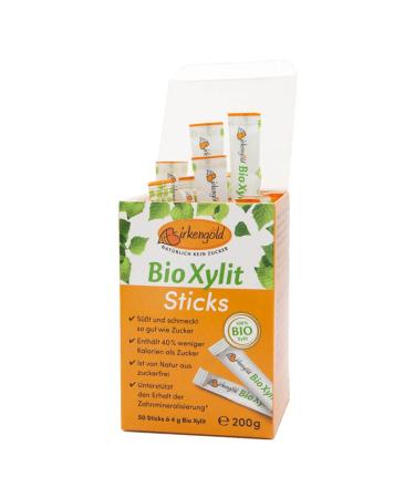Birkengold Organic Xylitol Sticks 4g - 50 pieces in a box (1 x 200 gr)