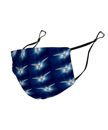 Mouth Mask Earloop Mask Fashion Polyester Breathable Mask - White Pigeon Adjustable Elastic Strap Windproof Face And Nose Cover Reusable & Washable