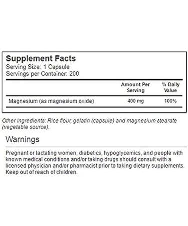 Vitacost Magnesium 400mg - 200 Capsules | Natural Relaxation & Muscle Support - Buy Online on GoSupps.com