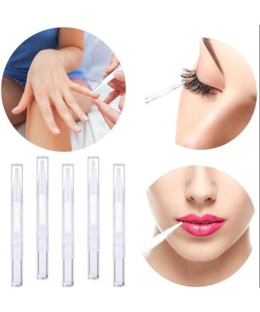 Buy 5 Pack 3ml Transparent Twist Pen Refillable Nail Oil & Lip Gloss Brush Pens Perfect for Teeth Whitening & Cosmetics - Buy Online on GoSupps.com