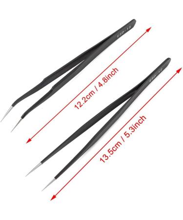 Stainless Steel Eyelashes Grafting Tweezers Makeup Tweezers Tool for Eyelashes Extension Nail Art Decoration for Professional Salon or Home Use(3#) - Buy Online on GoSupps.com