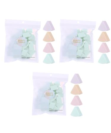 SOLUSTRE 3 Boxes Facial Cleansing Triangle Sponge Makeup Cosmetology Kit Cosmetic Wedge Foundation Sponge Makeup Wedge Bulk Powder Puff Makeup Sponge Portable Loose Powder
