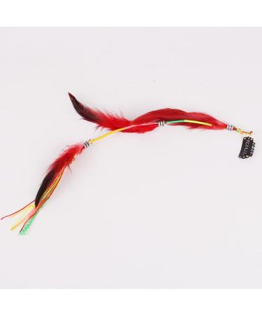 Set of 6 Boho Hippie Handmade Hair Extensions with Feather Clips - DIY Accessories for Women - Buy Online on GoSupps.com