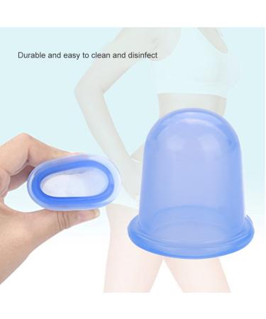 Silicone Suction Massage Cups Set - 2 Parts for Cellulite Muscle & Joint Pain Relief (Blue) - Buy Online on GoSupps.com