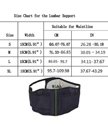 Samnuerly Adjustable Lumbar Support Belt | Tourmaline Magnetfeld Therapy | Back Support & Massage for Men (Color: M) - Buy Online on GoSupps.com