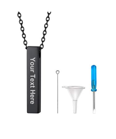 Prosteel urn chain personalized cross/maria/life tree trailer necklace memorial ash pendant with 55cm/50cm chain chain stainless steel/18k gilded memory jewelry accessory 08 black not personalized